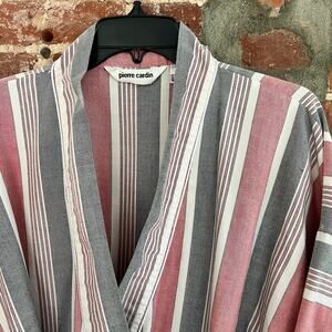 VTG Pierre Cardin Unisex OSFA Striped Robe